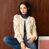 Women's Cardigan Crew Neck Long Sleeve Sweater Manufacturer - MOQ 100 pcs - Style 41084