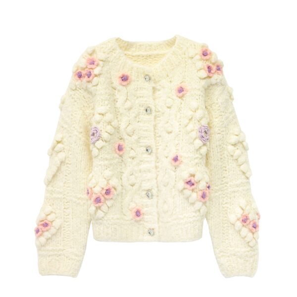 Women's Cardigan Crew Neck Long Sleeve Sweater Manufacturer - MOQ 100 pcs - Style 41084