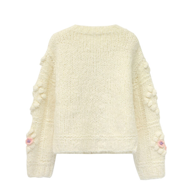 Women's Cardigan Crew Neck Long Sleeve Sweater Manufacturer - MOQ 100 pcs - Style 41084