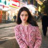 Women's Angora Goat Wool Cardigan Crew Neck Long Sleeve Sweater Manufacturer - MOQ 100 pcs - Style 41087