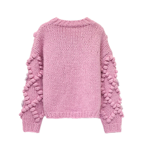 Women's Angora Goat Wool Cardigan Crew Neck Long Sleeve Sweater Manufacturer - MOQ 100 pcs - Style 41087