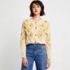 Women's Angora Goat Wool Cardigan Crew Neck Long Sleeve Sweater Manufacturer - MOQ 100 pcs - Style 41089