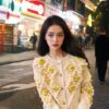 Women's Angora Goat Wool Cardigan Crew Neck Long Sleeve Sweater Manufacturer - MOQ 100 pcs - Style 41089
