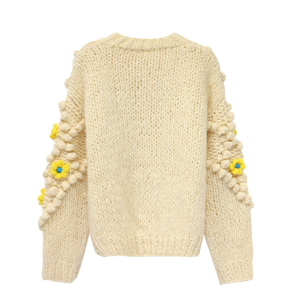 Women's Angora Goat Wool Cardigan Crew Neck Long Sleeve Sweater Manufacturer - MOQ 100 pcs - Style 41089