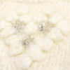 Women’s Ivory Rhinestone Pom-Pom V-Neck Knit Vest — Style 41091 - KnitwearSource