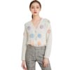 Women's Angora Goat Wool Cardigan Crew Neck Long Sleeve Sweater Manufacturer - MOQ 100 pcs - Style 41092