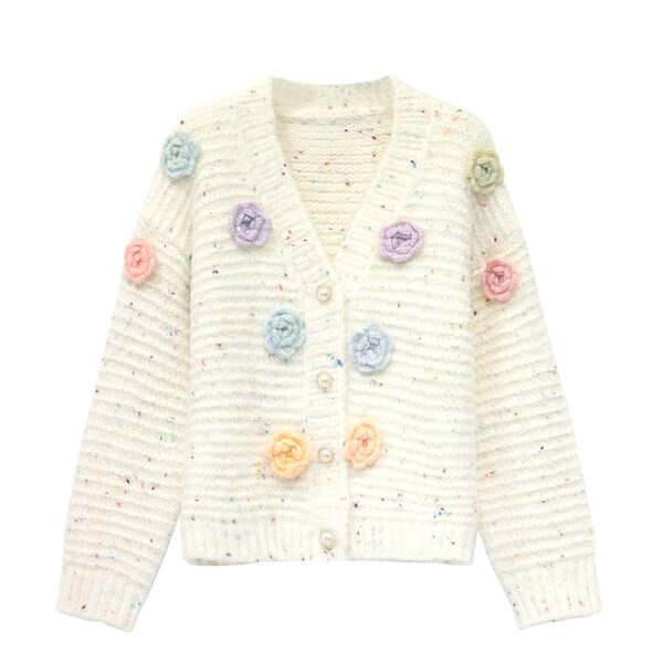 Women's Angora Goat Wool Cardigan Crew Neck Long Sleeve Sweater Manufacturer - MOQ 100 pcs - Style 41092