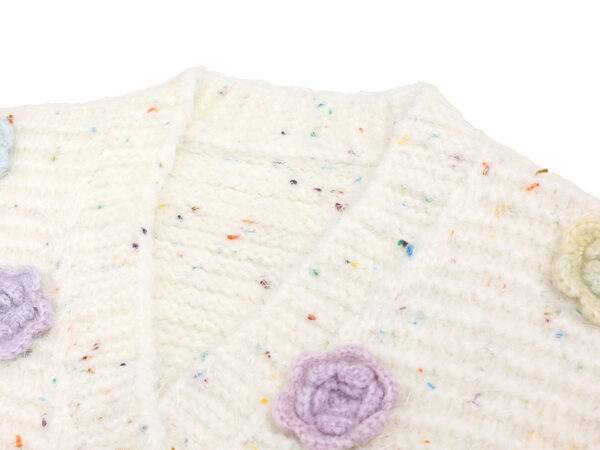 Women's Angora Goat Wool Cardigan Crew Neck Long Sleeve Sweater Manufacturer - MOQ 100 pcs - Style 41092