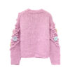 Women's Angora Goat Wool Cardigan Crew Neck Long Sleeve Sweater Manufacturer - MOQ 100 pcs - Style 41094