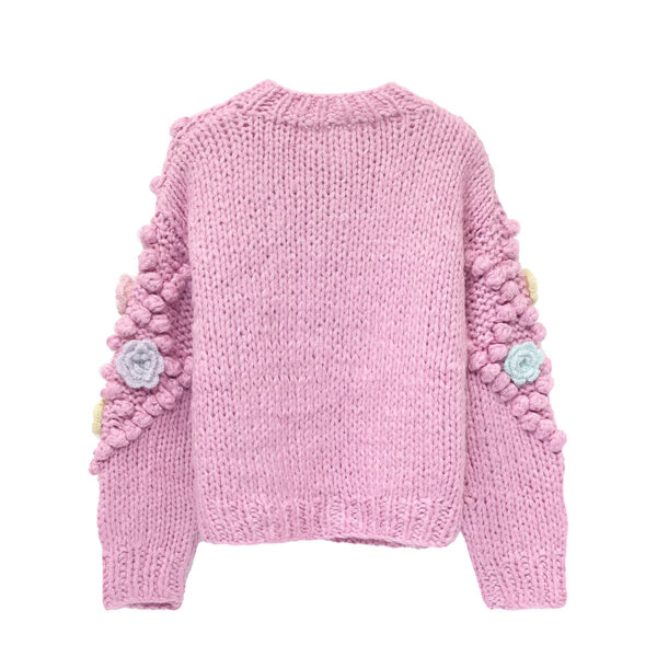 Women's Angora Goat Wool Cardigan Crew Neck Long Sleeve Sweater Manufacturer - MOQ 100 pcs - Style 41094