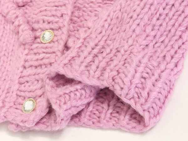 Women's Angora Goat Wool Cardigan Crew Neck Long Sleeve Sweater Manufacturer - MOQ 100 pcs - Style 41094