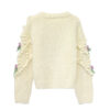 Women's Angora Goat Wool Cardigan Crew Neck Long Sleeve Sweater Manufacturer - MOQ 100 pcs - Style 41095