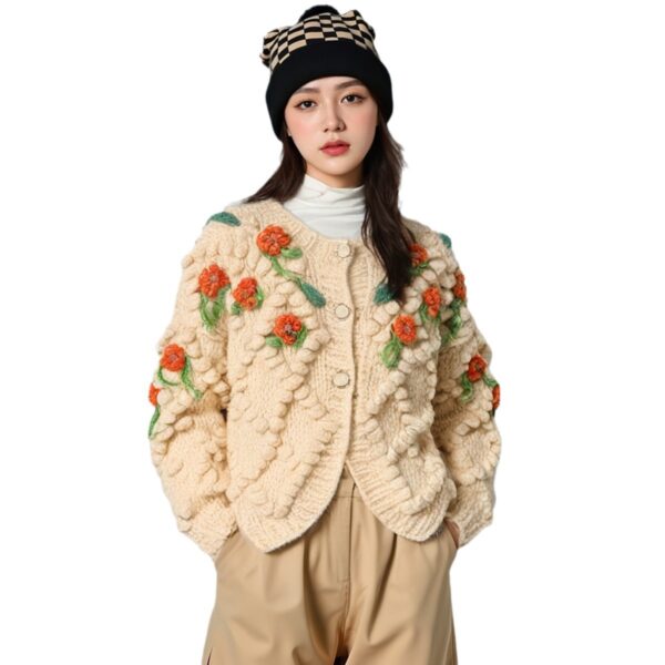 Women's Cardigan Crew Neck Long Sleeve Sweater Manufacturer - MOQ 100 pcs - Style 41096 Women's Cardigan Crew Neck Long Sleeve Sweater Manufacturer - MOQ 100 pcs - Style 41096
