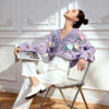 Women's Cardigan V Neck Long Sleeve Sweater Manufacturer - MOQ 100 pcs - Style 41099