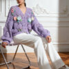 Women's Cardigan V Neck Long Sleeve Sweater Manufacturer - MOQ 100 pcs - Style 41099