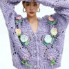 Women's Cardigan V Neck Long Sleeve Sweater Manufacturer - MOQ 100 pcs - Style 41099