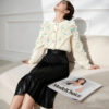Women's Cardigan Crew Neck Long Sleeve Sweater Manufacturer - MOQ 100 pcs - Style 41102