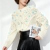 Women's Cardigan Crew Neck Long Sleeve Sweater Manufacturer - MOQ 100 pcs - Style 41102