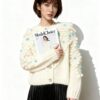 Women's Cardigan Crew Neck Long Sleeve Sweater Manufacturer - MOQ 100 pcs - Style 41102