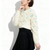 Women's Cardigan Crew Neck Long Sleeve Sweater Manufacturer - MOQ 100 pcs - Style 41102