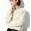 Women's Cardigan Crew Neck Long Sleeve Sweater Manufacturer - MOQ 100 pcs - Style 41102