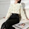 Women's Cardigan Crew Neck Long Sleeve Sweater Manufacturer - MOQ 100 pcs - Style 41102