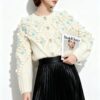 Women's Cardigan Crew Neck Long Sleeve Sweater Manufacturer - MOQ 100 pcs - Style 41102