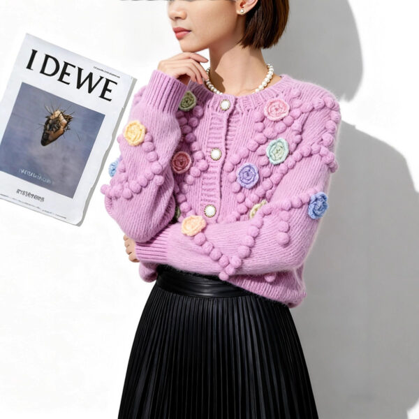 Women's Cardigan Crew Neck Long Sleeve Sweater Manufacturer - MOQ 100 pcs - Style 41103 Women's Cardigan Crew Neck Long Sleeve Sweater Manufacturer - MOQ 100 pcs - Style 41103