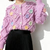 Women's Cardigan Crew Neck Long Sleeve Sweater Manufacturer - MOQ 100 pcs - Style 41103 Women's Cardigan Crew Neck Long Sleeve Sweater Manufacturer - MOQ 100 pcs - Style 41103