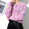 Women's Cardigan Crew Neck Long Sleeve Sweater Manufacturer - MOQ 100 pcs - Style 41103 Women's Cardigan Crew Neck Long Sleeve Sweater Manufacturer - MOQ 100 pcs - Style 41103