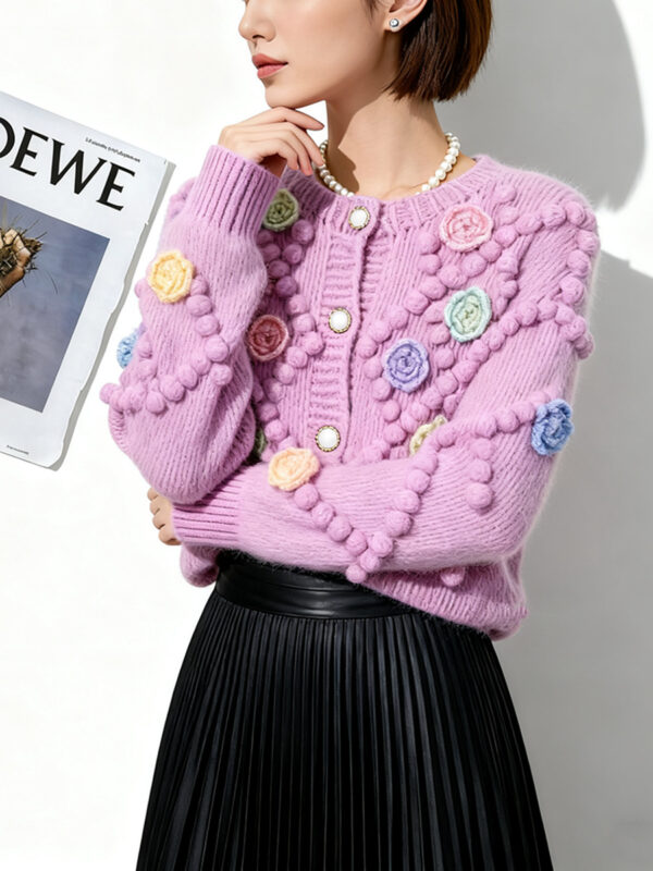Women's Cardigan Crew Neck Long Sleeve Sweater Manufacturer - MOQ 100 pcs - Style 41103 Women's Cardigan Crew Neck Long Sleeve Sweater Manufacturer - MOQ 100 pcs - Style 41103