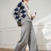 Women's Pullover V Neck Long Sleeve Sweater Manufacturer - MOQ 100 pcs - Style 41105