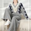 Women's Pullover V Neck Long Sleeve Sweater Manufacturer - MOQ 100 pcs - Style 41105