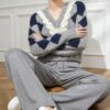 Women's Pullover V Neck Long Sleeve Sweater Manufacturer - MOQ 100 pcs - Style 41105