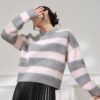 Women's Pullover Crew Neck Long Sleeve Sweater Manufacturer - MOQ 100 pcs - Style 41106