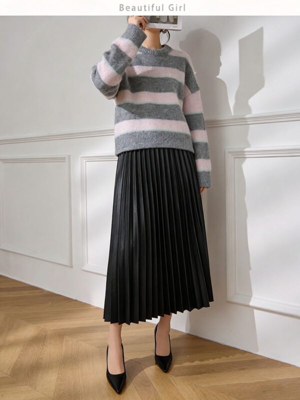 Women's Pullover Crew Neck Long Sleeve Sweater Manufacturer - MOQ 100 pcs - Style 41106