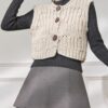 Women's Cardigan Crew Neck Knitwear Manufacturer - MOQ 100 pcs - Style 41107 Women's Cardigan Crew Neck Knitwear Manufacturer - MOQ 100 pcs - Style 41107