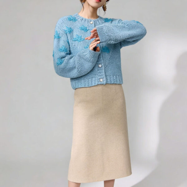 Women's Crew Neck Long Sleeve Sweater Manufacturer - MOQ 100 pcs - Style 41109