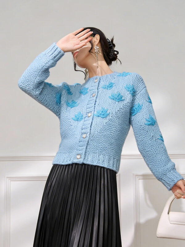 Women's Crew Neck Long Sleeve Sweater Manufacturer - MOQ 100 pcs - Style 41109