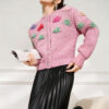 Women's Crew Neck Long Sleeve Sweater Manufacturer - MOQ 100 pcs - Style 41110