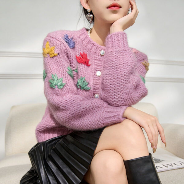 Women's Crew Neck Long Sleeve Sweater Manufacturer - MOQ 100 pcs - Style 41110