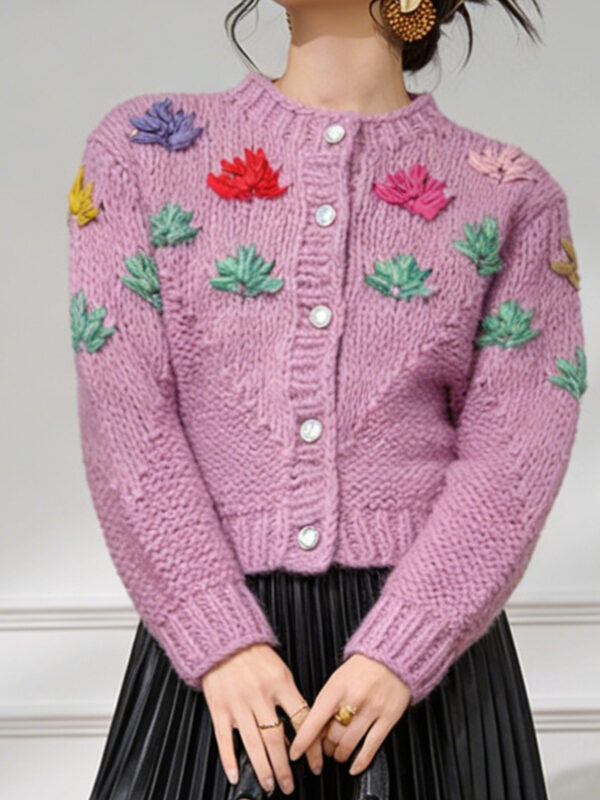 Women's Crew Neck Long Sleeve Sweater Manufacturer - MOQ 100 pcs - Style 41110