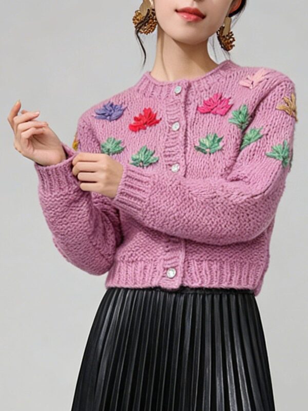 Women's Crew Neck Long Sleeve Sweater Manufacturer - MOQ 100 pcs - Style 41110