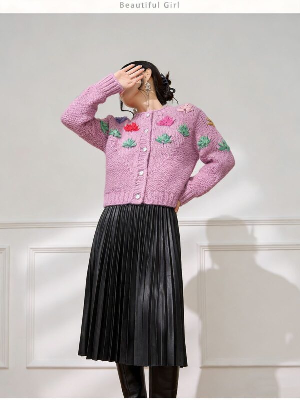 Women's Crew Neck Long Sleeve Sweater Manufacturer - MOQ 100 pcs - Style 41110