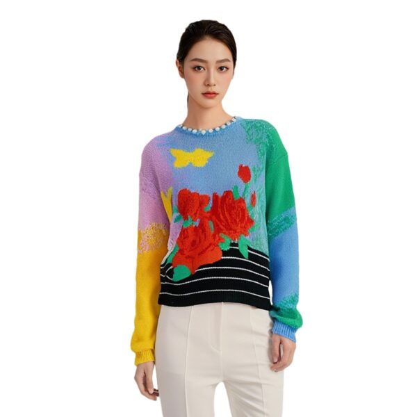 Women's Crew Neck Long Sleeve Sweater Manufacturer - MOQ 100 pcs - Style 52024 Women's Crew Neck Long Sleeve Sweater Manufacturer - MOQ 100 pcs - Style 52024