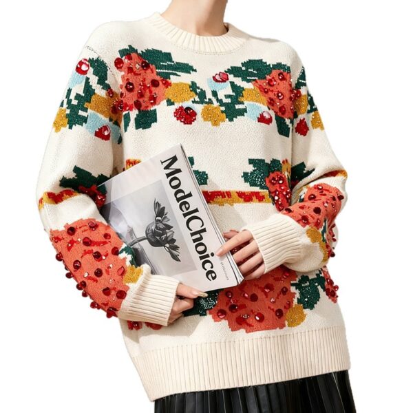 Women's Pullover Crew Neck Long Sleeve Sweater Manufacturer - MOQ 100 pcs - Style 53002