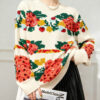 Women's Pullover Crew Neck Long Sleeve Sweater Manufacturer - MOQ 100 pcs - Style 53002