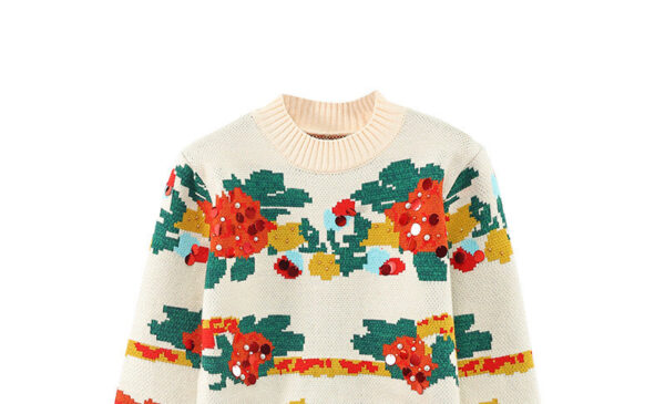 Women's Pullover Crew Neck Long Sleeve Sweater Manufacturer - MOQ 100 pcs - Style 53002
