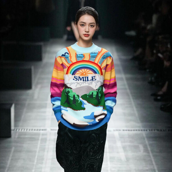 Women's Pullover Crew Neck Long Sleeve Sweater Manufacturer - MOQ 100 pcs - Style 53007Y