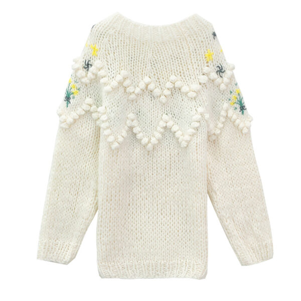 Women's Pullover Crew Neck Long Sleeve Sweater Manufacturer - MOQ 100 pcs - Style 58007
